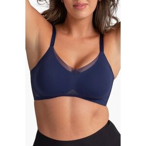 HoneyLove Crossover Bra Size XL 38 C/D Blue Lined Wireless Comfort Multiway